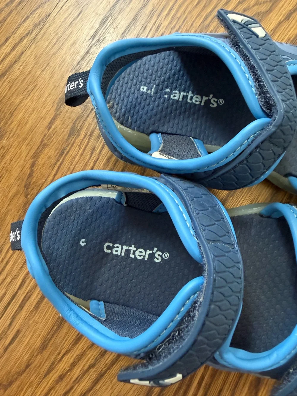 Carter's Navy Blue Dino Light-Up Sandals, toddler size 8